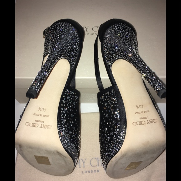 💜SEE VIDEO💜JIMMY CHOO💜Swarovski Crystals & Crystal Stars Sandals - Picture 16 of 17
